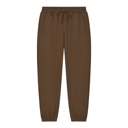 Unisex Loose Fit Tapered Joggers in coffee