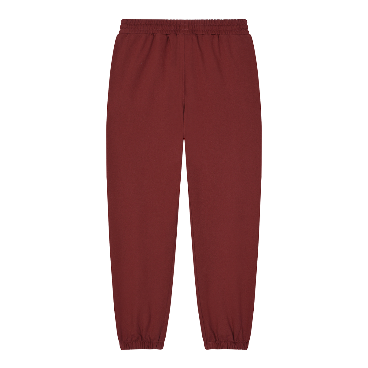 Unisex Loose Fit Tapered Joggers in dark red, alternate angle