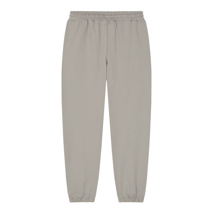 Unisex Loose Fit Tapered Joggers in light gray, alternate angle