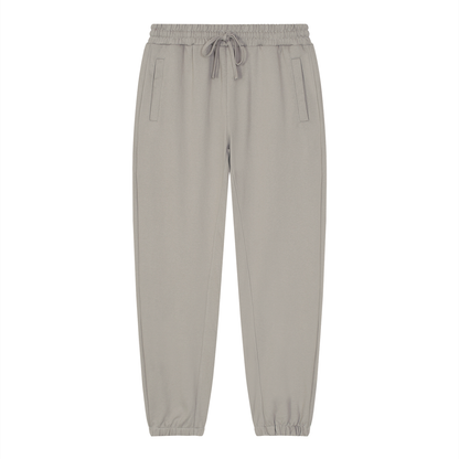 Unisex Loose Fit Tapered Joggers in light gray