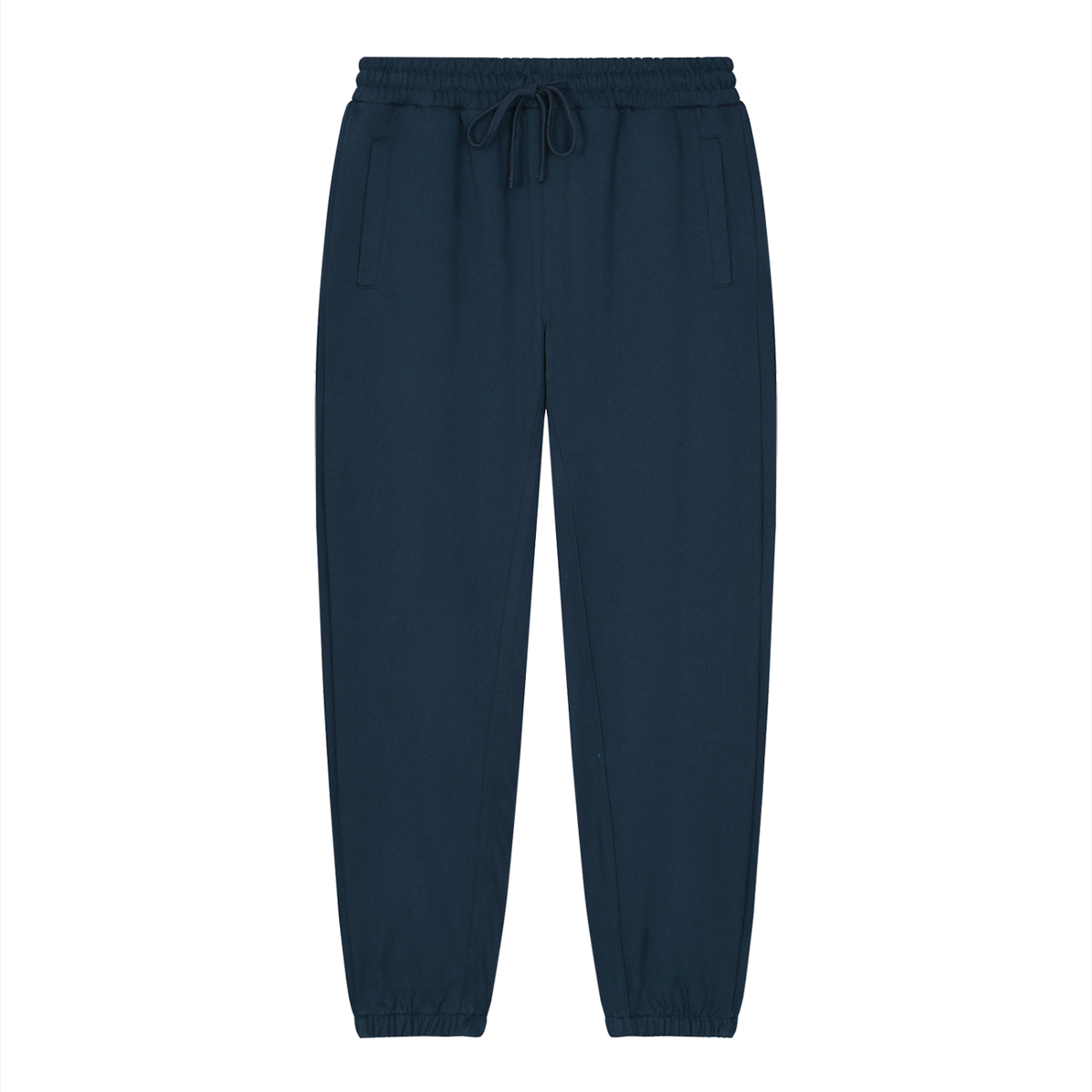 Unisex Loose Fit Tapered Joggers in navy blue