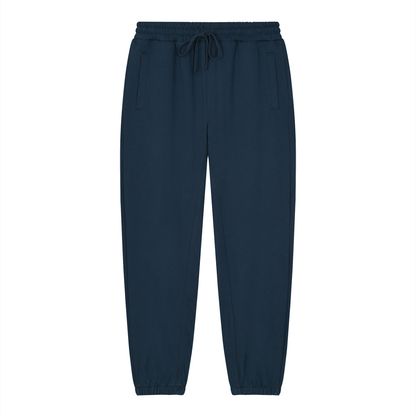 Unisex Loose Fit Tapered Joggers in navy blue