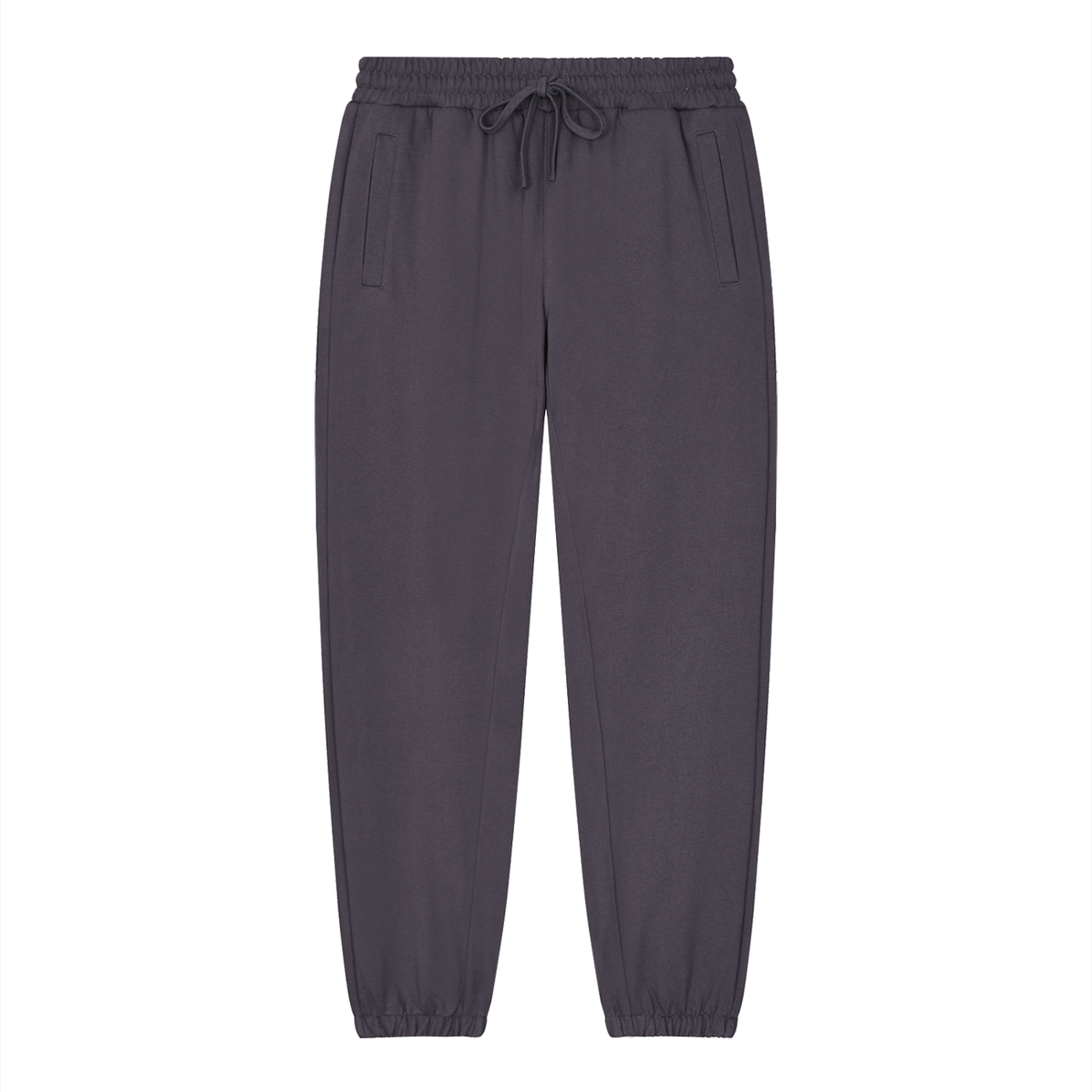 Unisex Loose Fit Tapered Joggers in plum purple