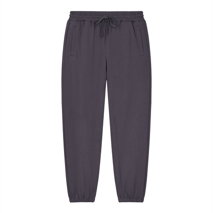 Unisex Loose Fit Tapered Joggers in plum purple