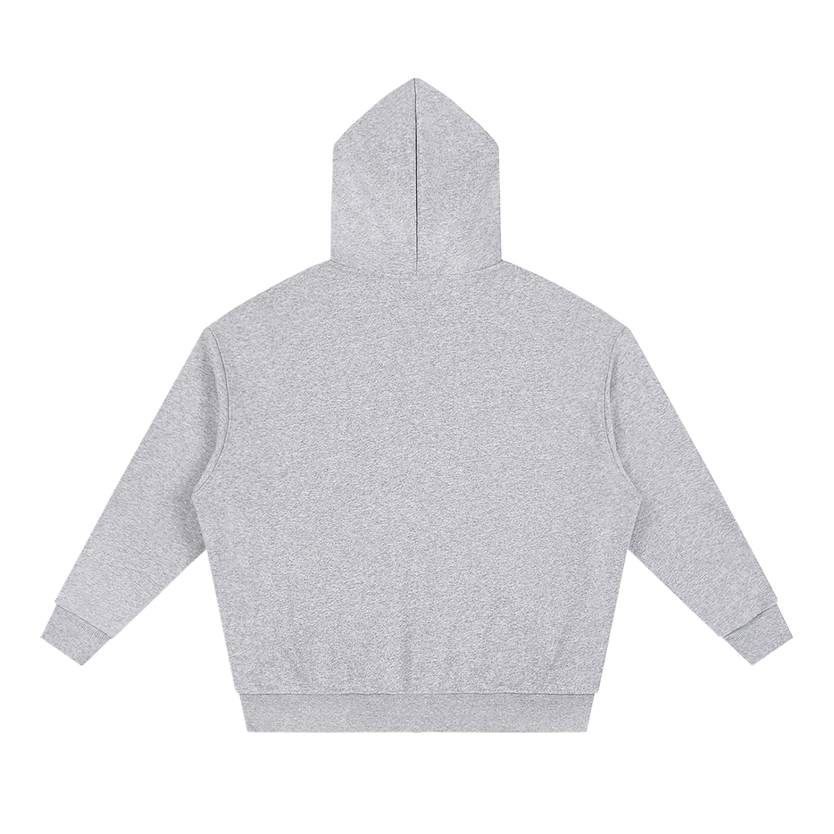 Unisex Loose Solid Full Zip Hoodie in flower gray, alternate angle