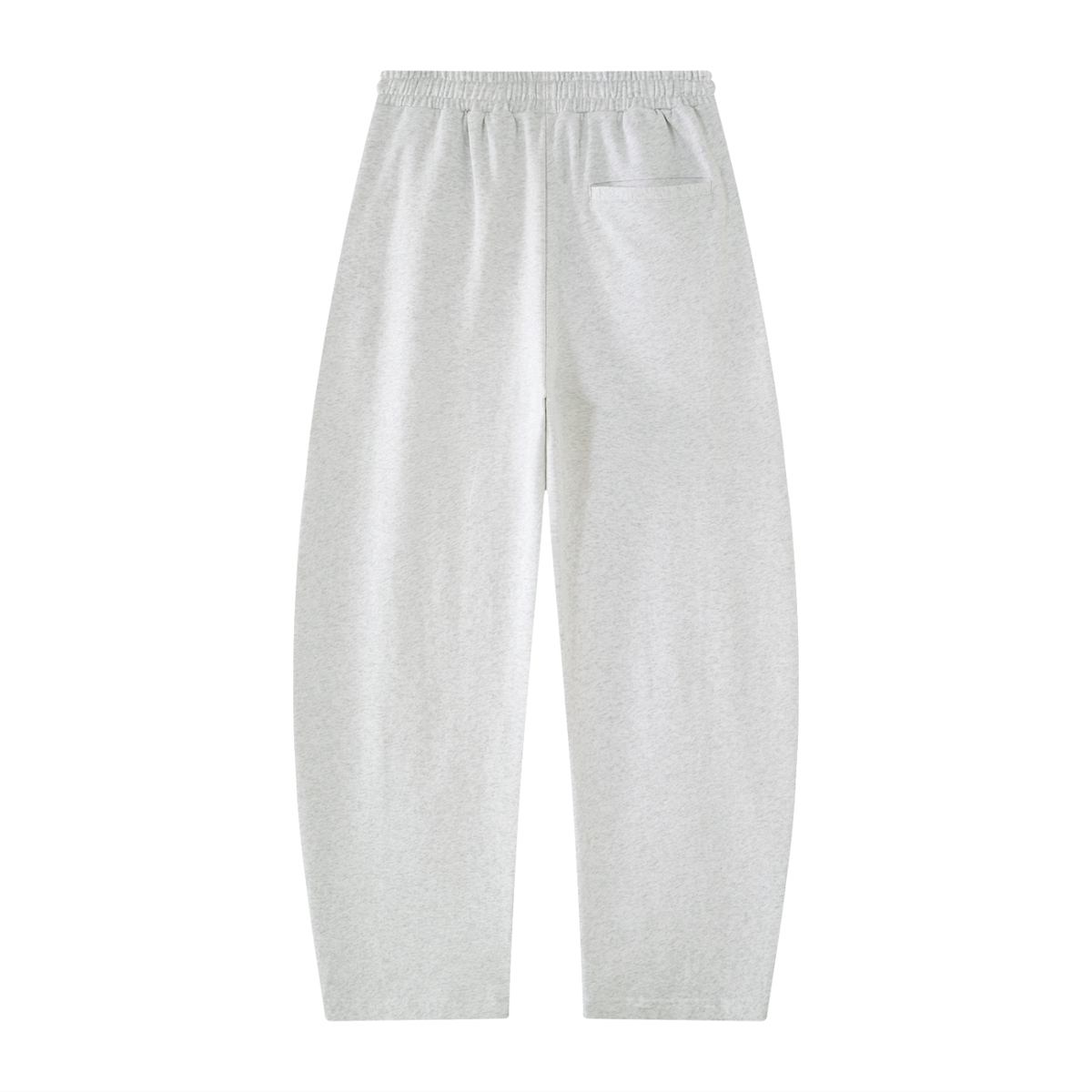 Unisex Mid-Rise Barrel Leg Sweatpants in flower gray, alternate angle