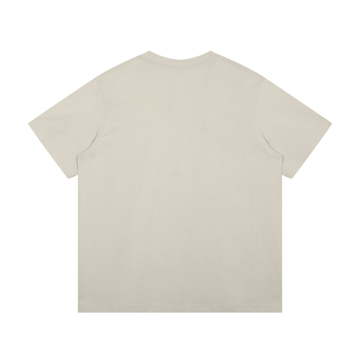 Unisex Mid-Weight Cotton T-Shirt in light gray, alternate angle