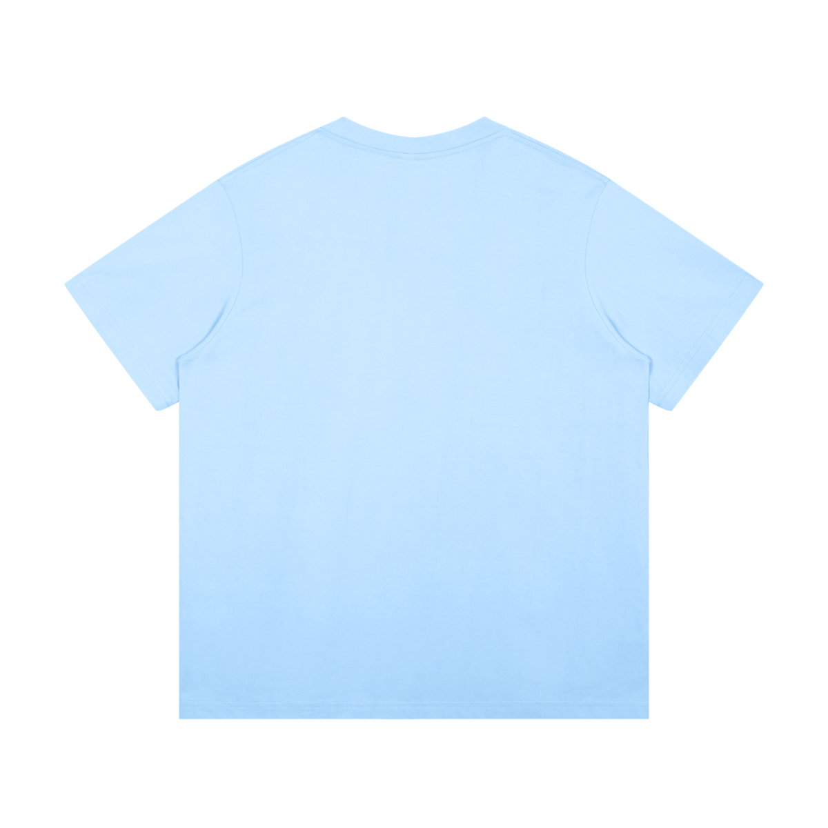 Unisex Mid-Weight Cotton T-Shirt in sky blue, alternate angle