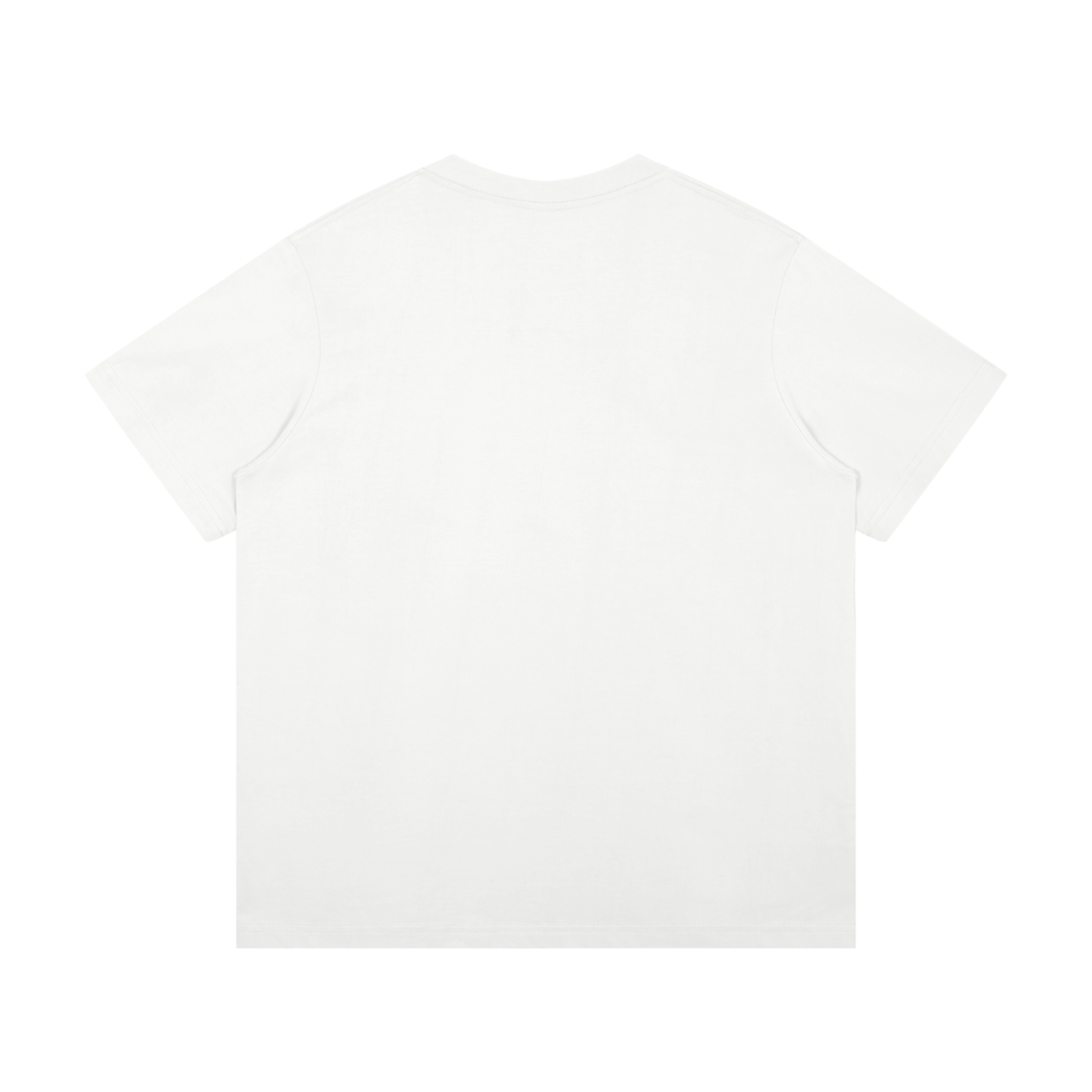 Unisex Mid-Weight Cotton T-Shirt in white, alternate angle