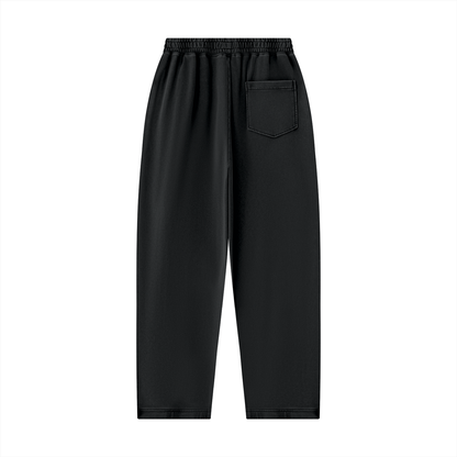 Unisex Mineral Wash Balloon Sweatpants in black, alternate angle