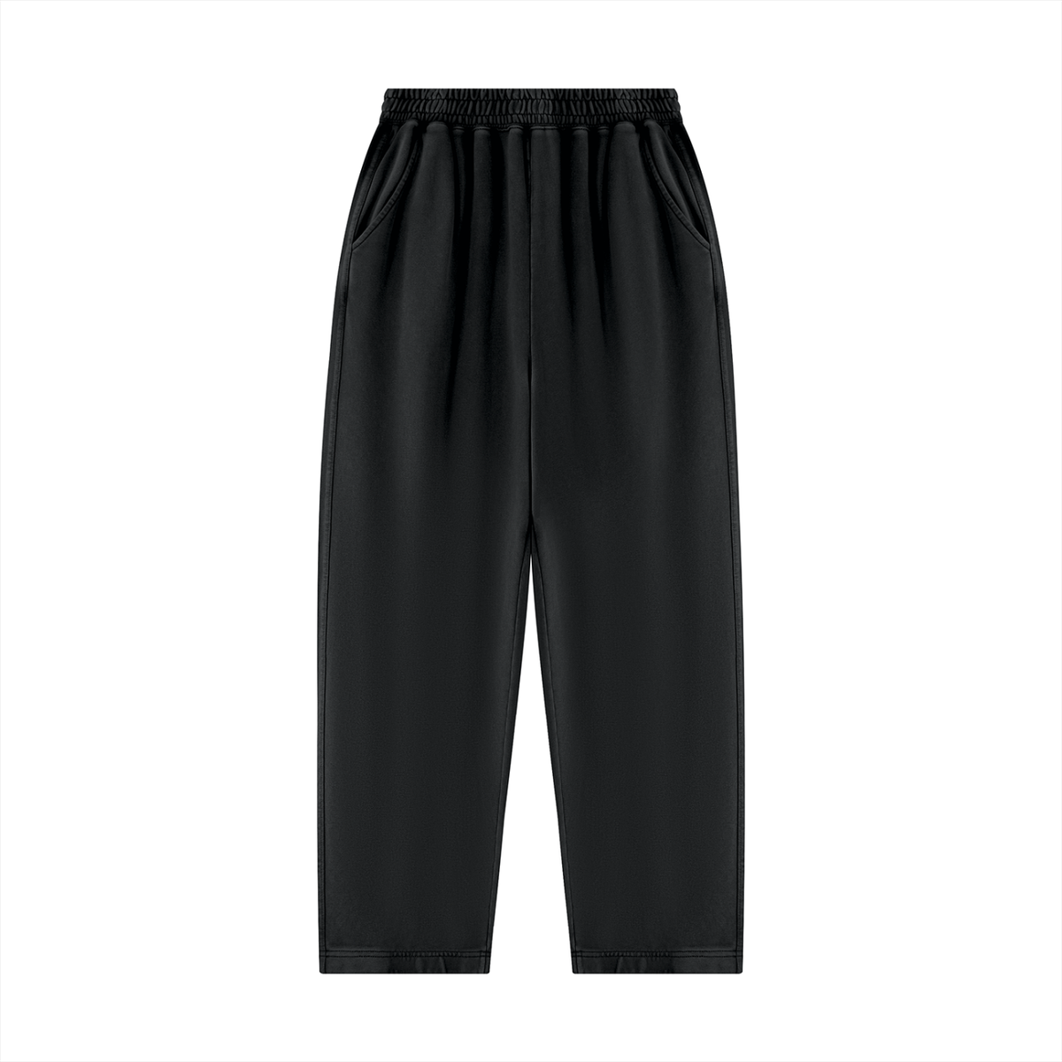 Unisex Mineral Wash Balloon Sweatpants in black