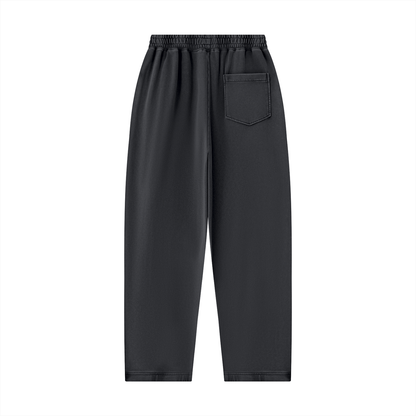 Unisex Mineral Wash Balloon Sweatpants in dark gray, alternate angle