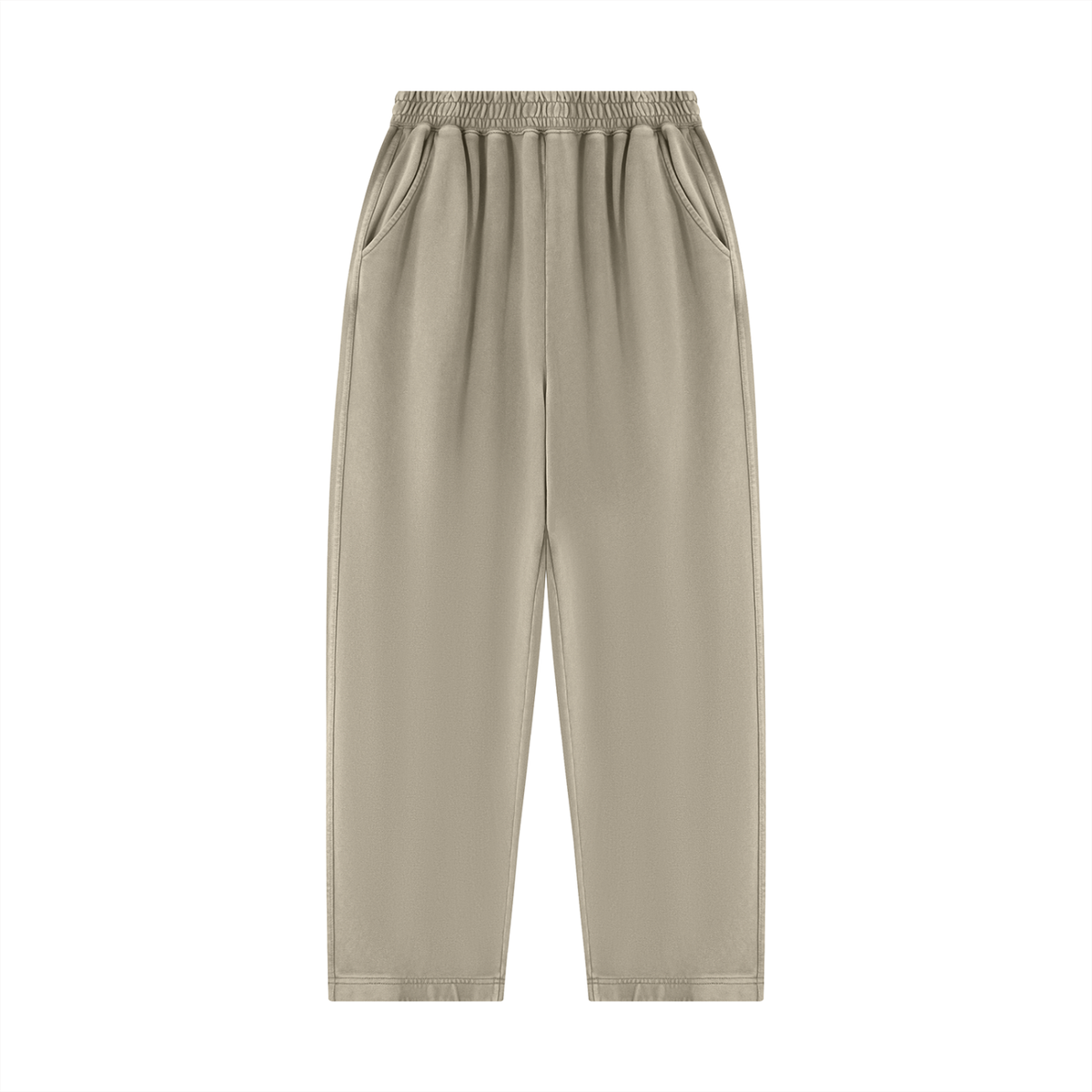 Unisex Mineral Wash Balloon Sweatpants in khaki