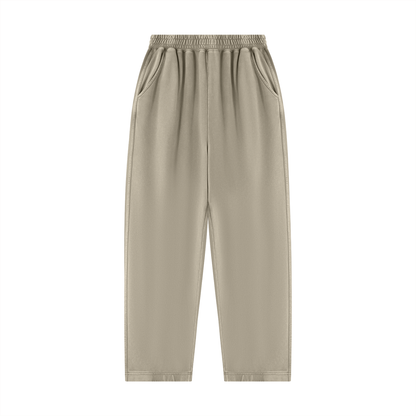 Unisex Mineral Wash Balloon Sweatpants in khaki