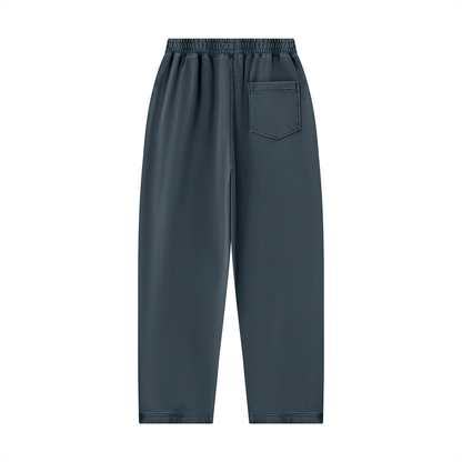 Unisex Mineral Wash Balloon Sweatpants in navy blue, alternate angle