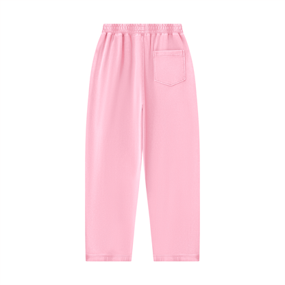 Unisex Mineral Wash Balloon Sweatpants in pink, alternate angle