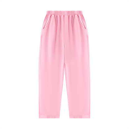 Unisex Mineral Wash Balloon Sweatpants in pink