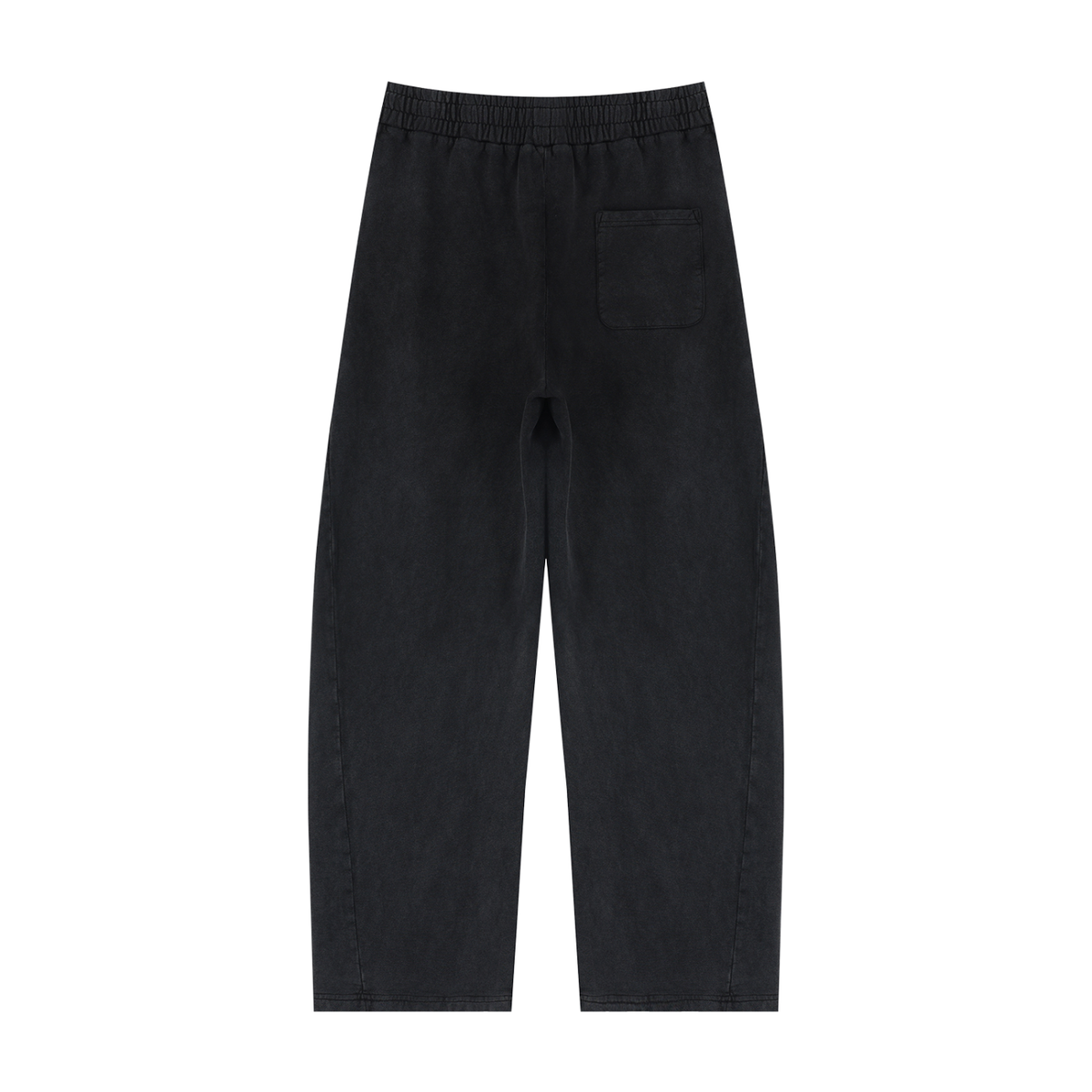 Unisex Mineral Wash Barrel Sweatpants in black, alternate angle