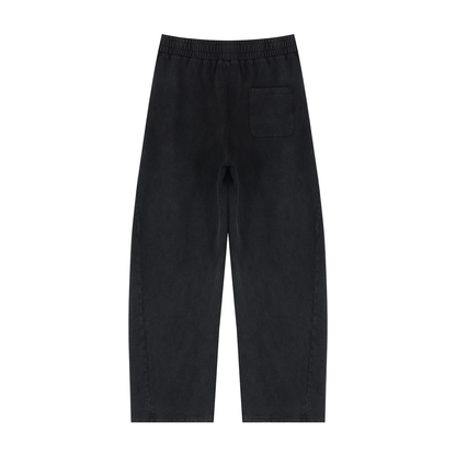 Unisex Mineral Wash Barrel Sweatpants in black, alternate angle