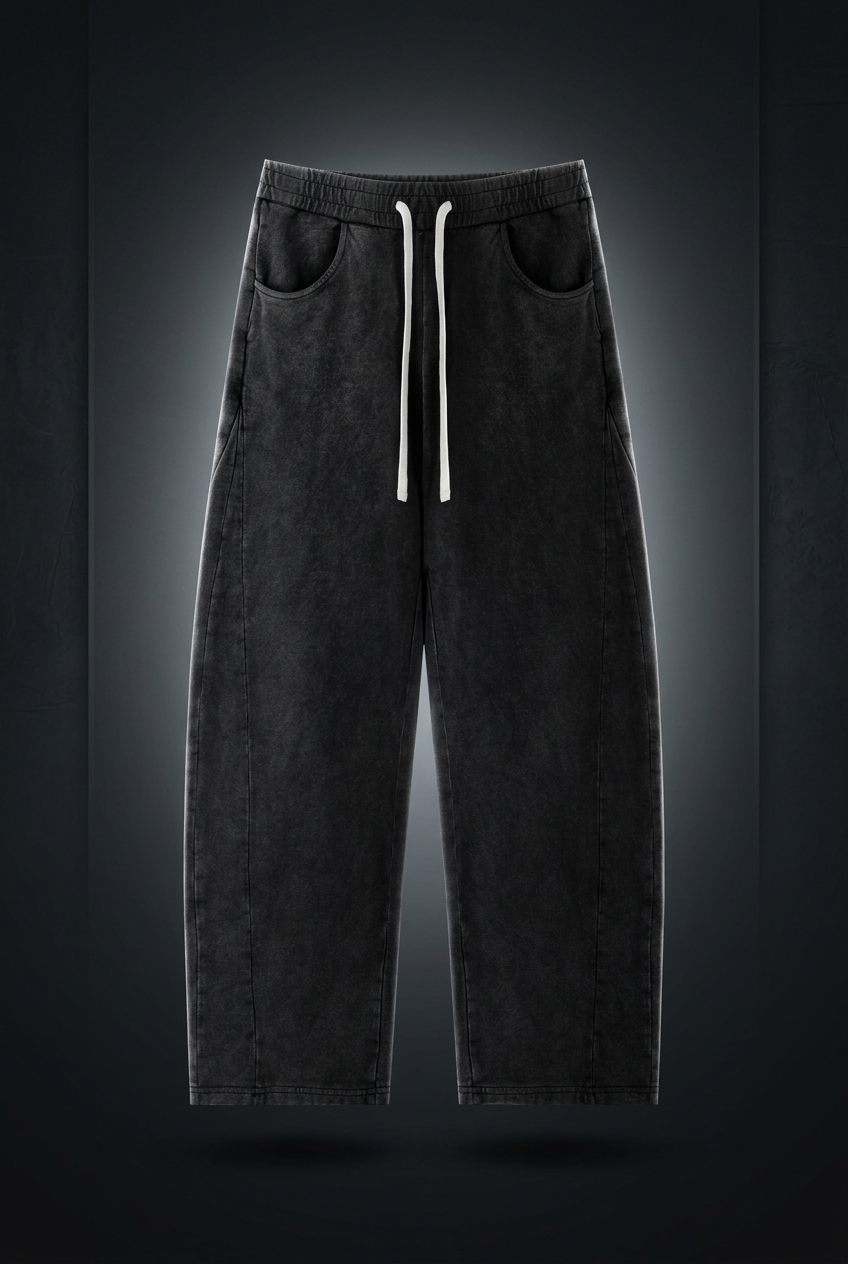 Unisex Mineral Wash Barrel Sweatpants
