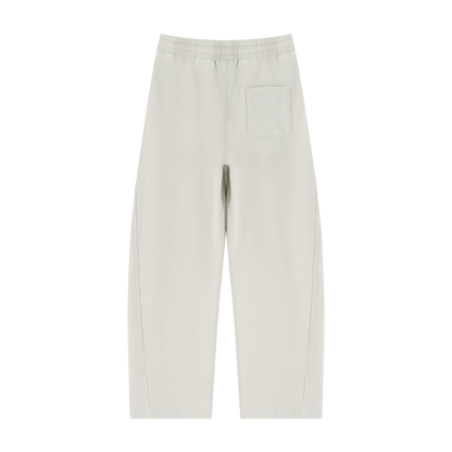 Unisex Mineral Wash Barrel Sweatpants in khaki green, alternate angle