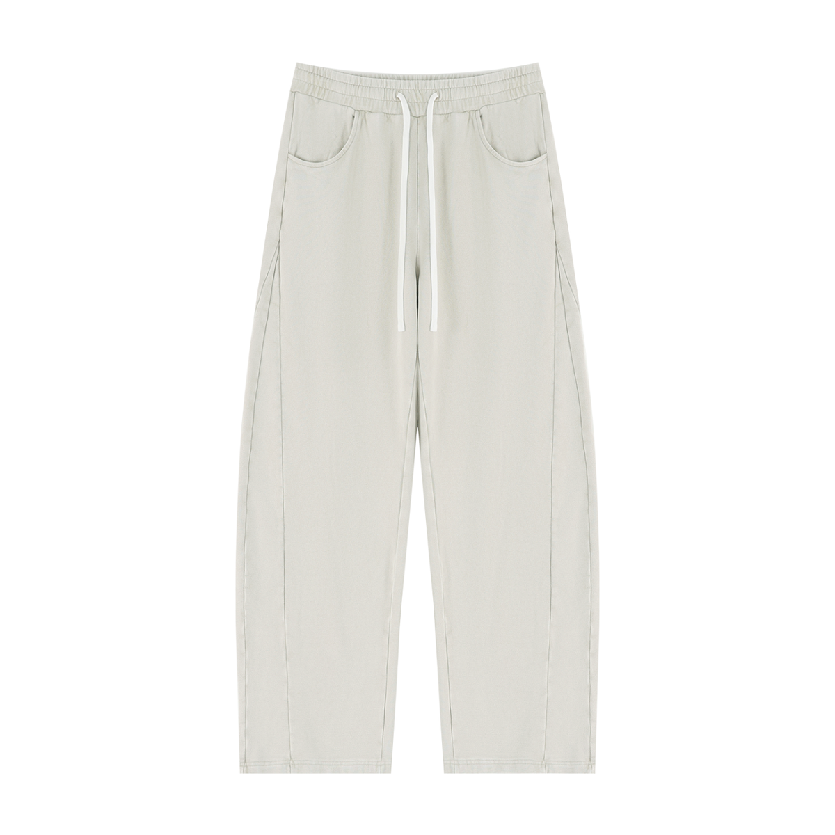 Unisex Mineral Wash Barrel Sweatpants in khaki green