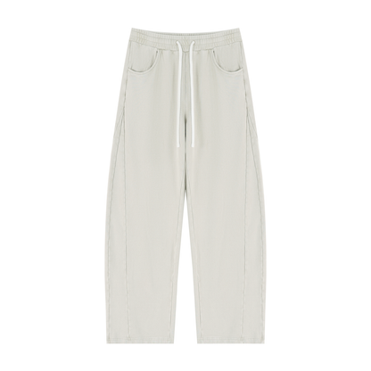 Unisex Mineral Wash Barrel Sweatpants in khaki green