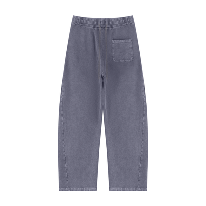 Unisex Mineral Wash Barrel Sweatpants in washed gray, alternate angle