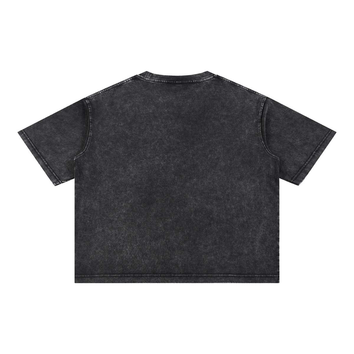 Unisex Mineral Wash Boxy Cotton T-Shirt in black, alternate angle