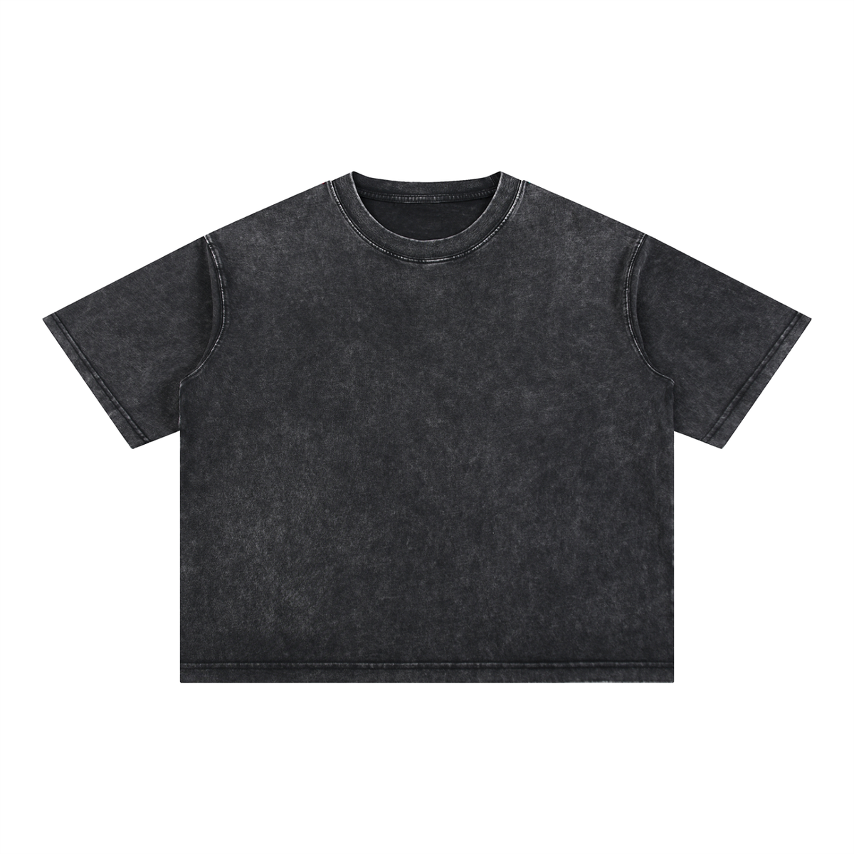Unisex Mineral Wash Boxy Cotton T-Shirt in black