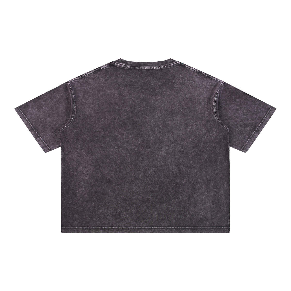 Unisex Mineral Wash Boxy Cotton T-Shirt in dark gray, alternate angle
