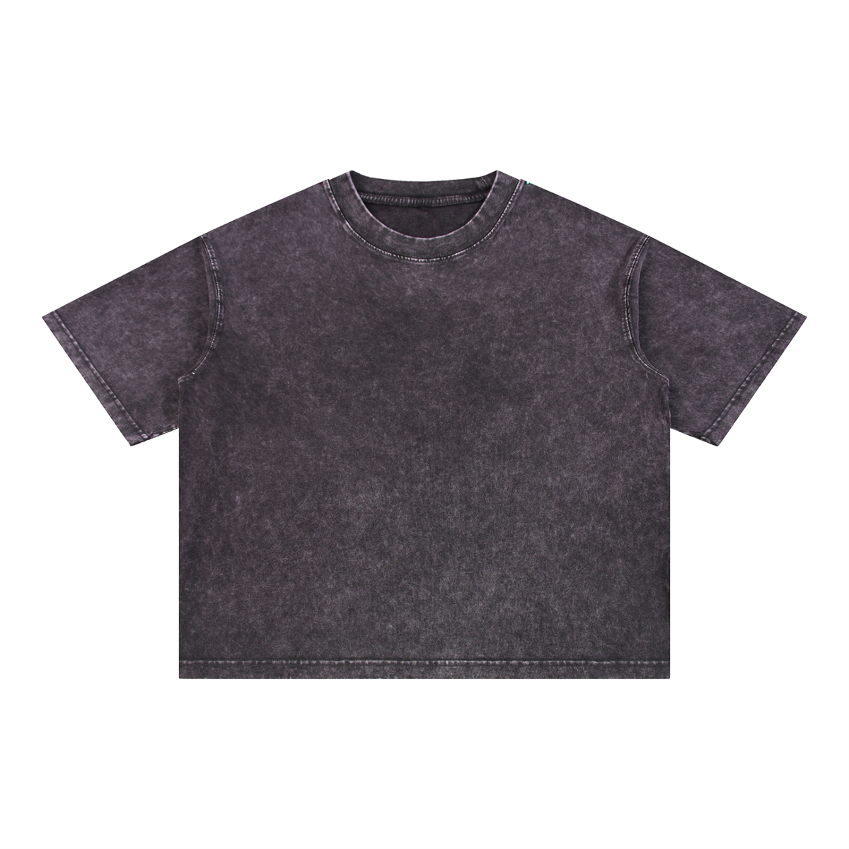 Unisex Mineral Wash Boxy Cotton T-Shirt in dark gray