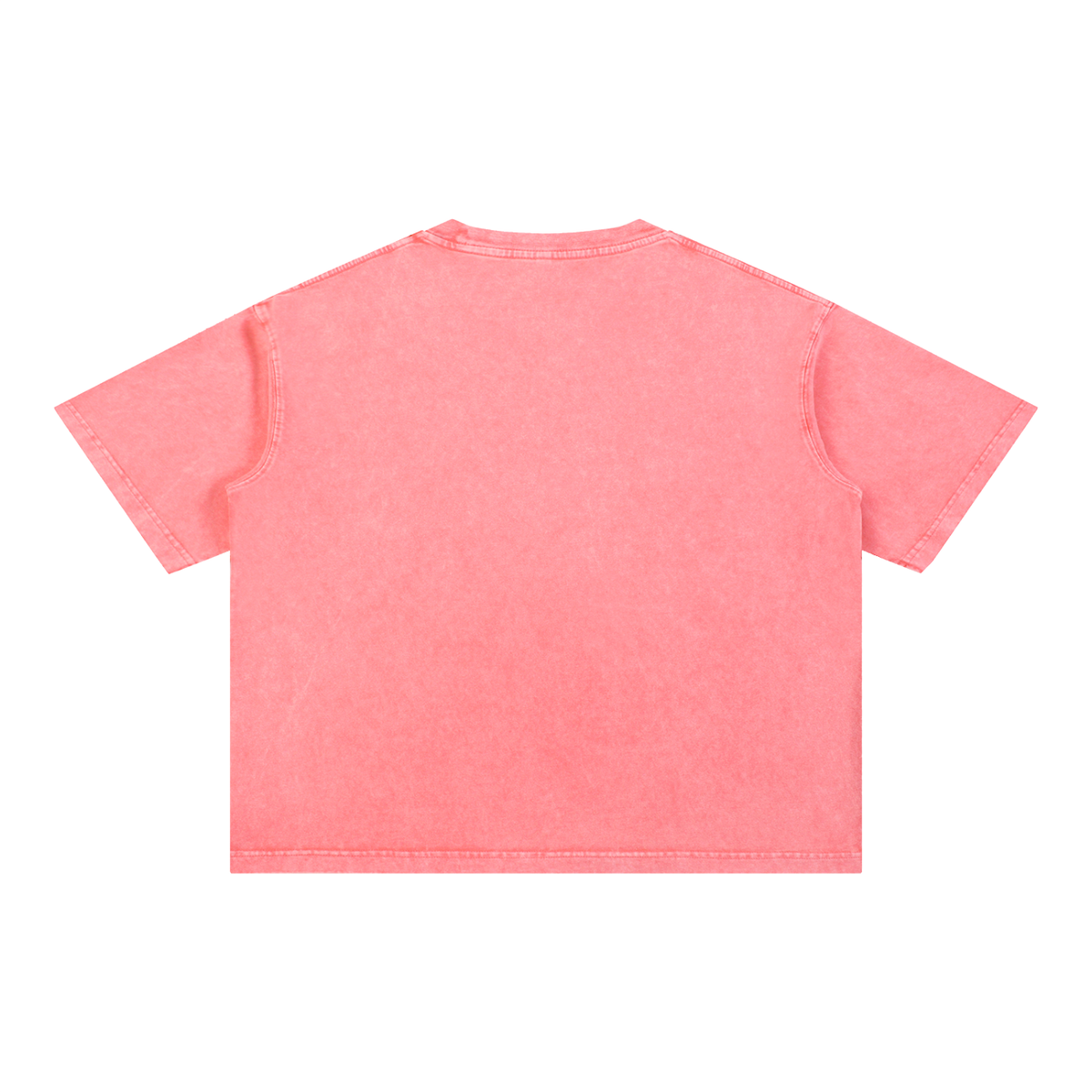 Unisex Mineral Wash Boxy Cotton T-Shirt in pink, alternate angle