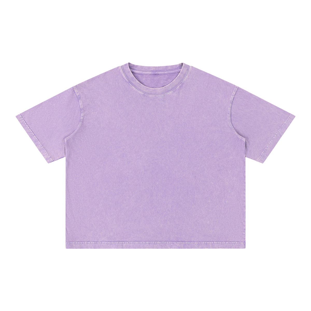 Unisex Mineral Wash Boxy Cotton T-Shirt in purple