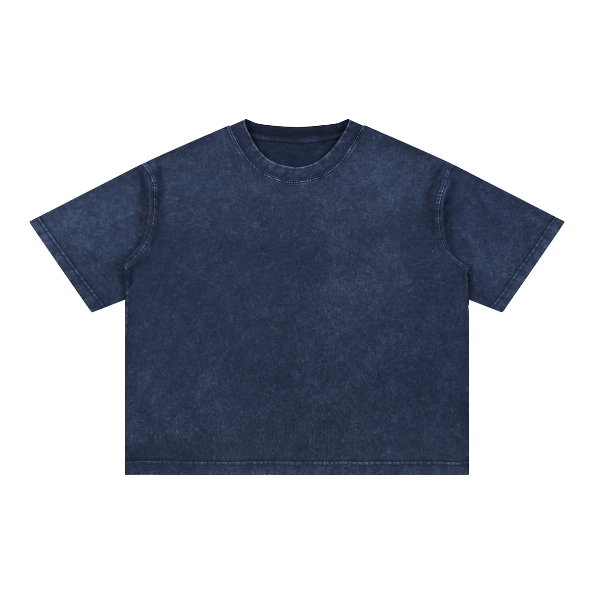 Unisex Mineral Wash Boxy Cotton T-Shirt in royal blue