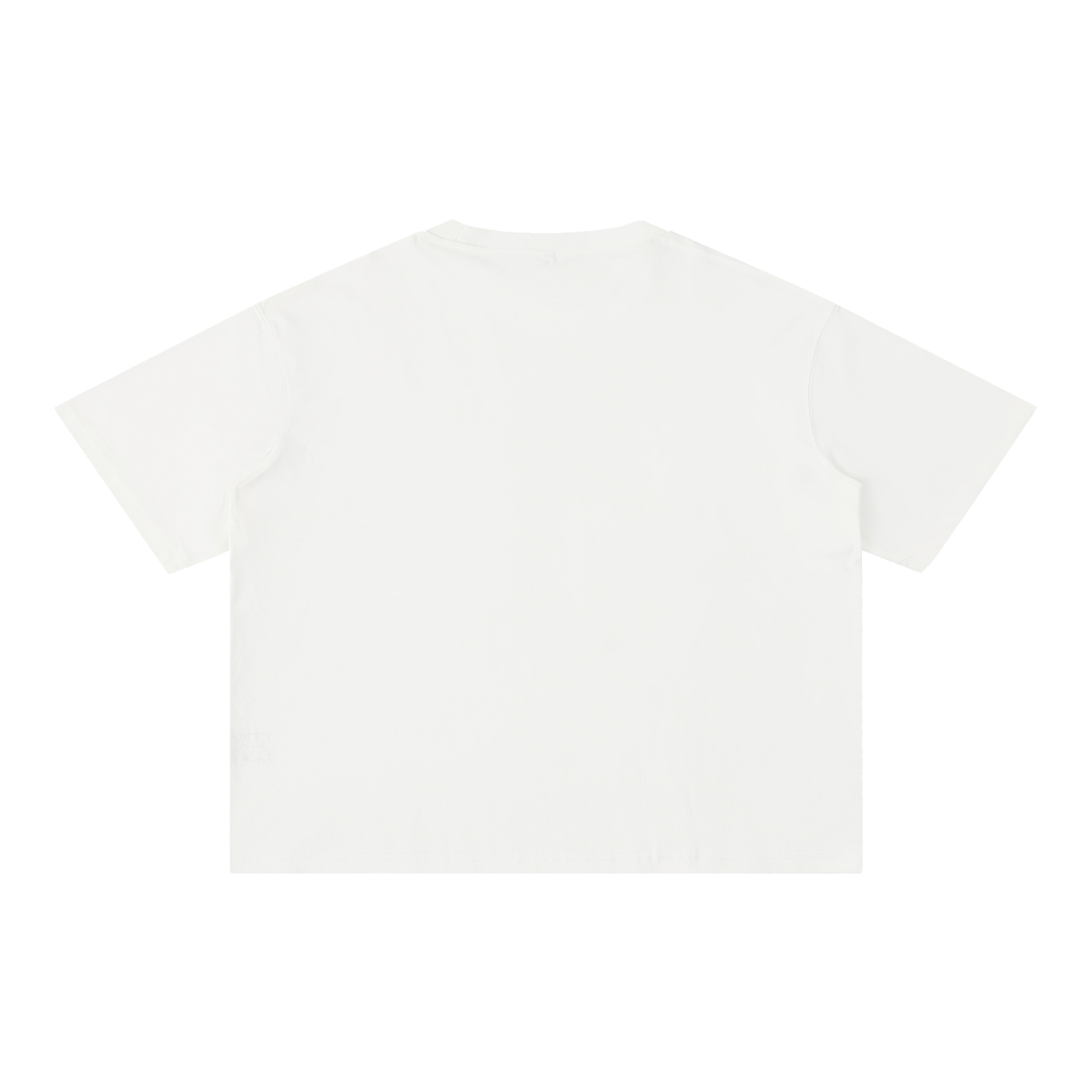 Unisex Mineral Wash Boxy Cotton T-Shirt in white, alternate angle