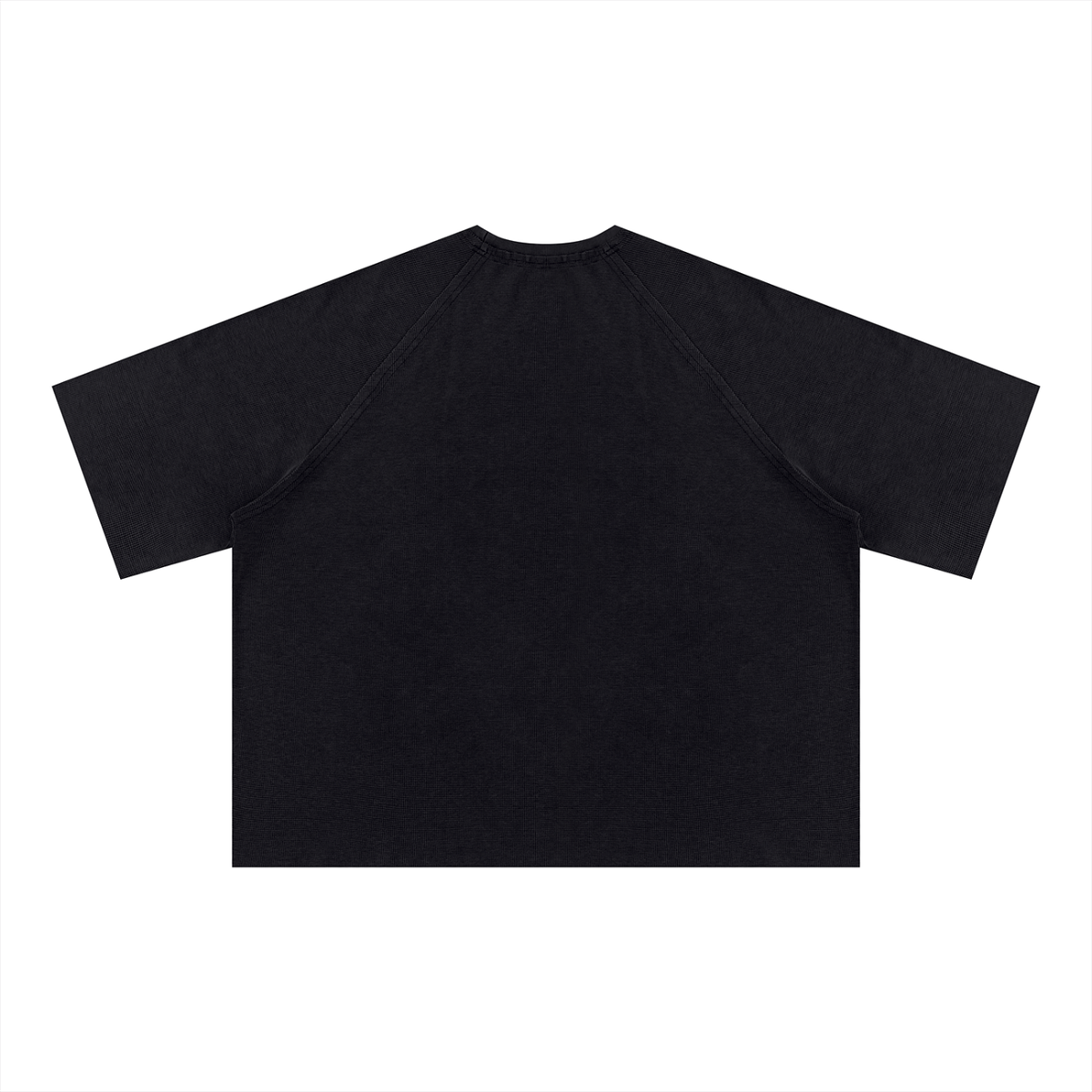 Unisex Mineral Wash Boxy Raglan T-Shirt in black, alternate angle