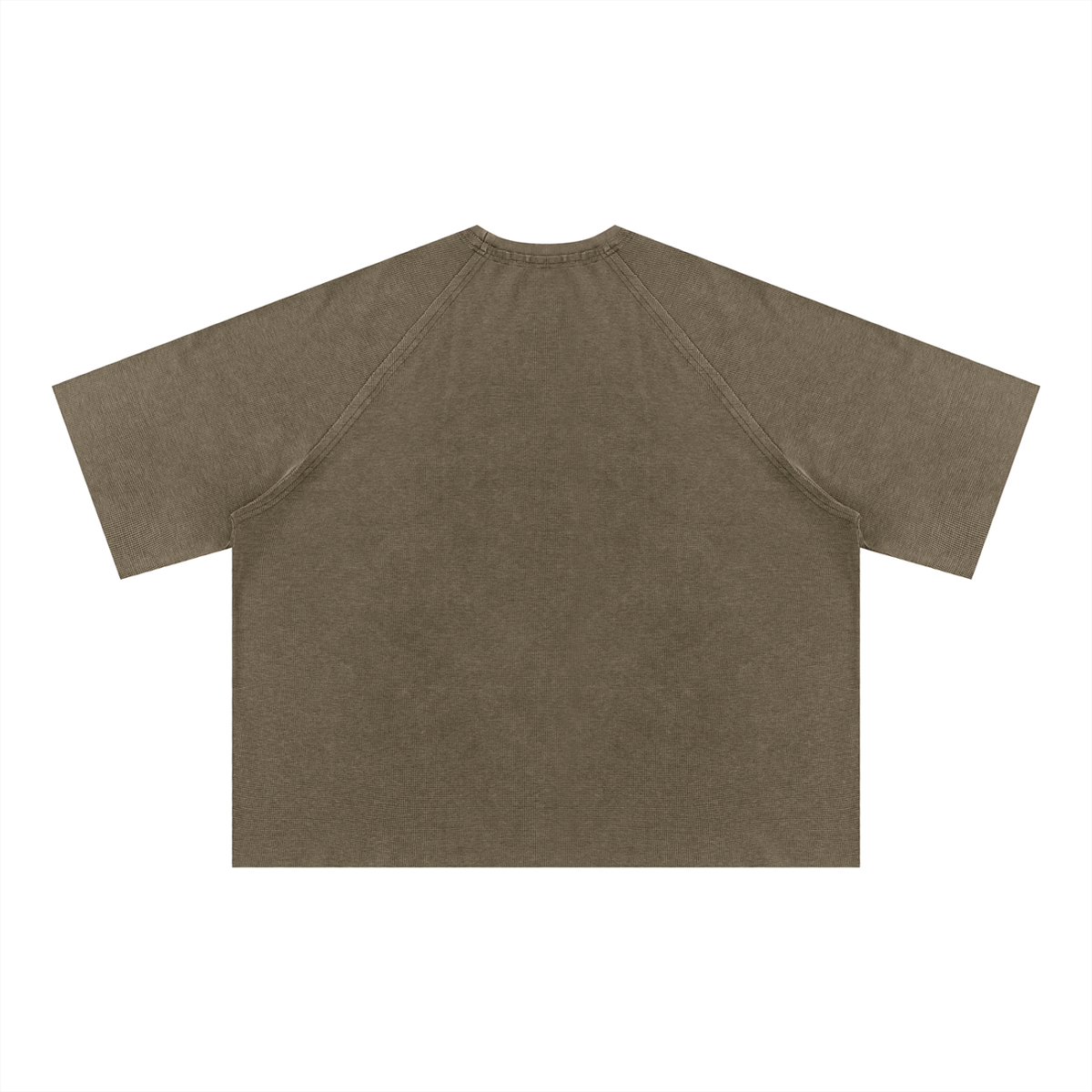 Unisex Mineral Wash Boxy Raglan T-Shirt in coffee, alternate angle