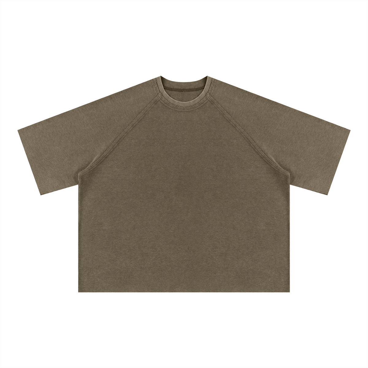 Unisex Mineral Wash Boxy Raglan T-Shirt in coffee