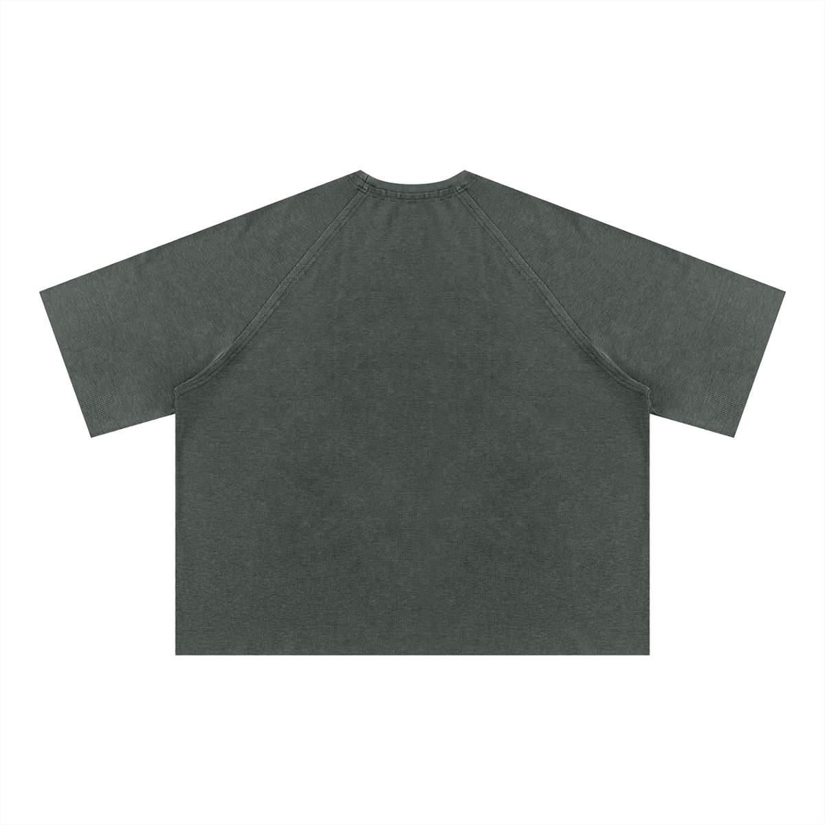 Unisex Mineral Wash Boxy Raglan T-Shirt in gray, alternate angle