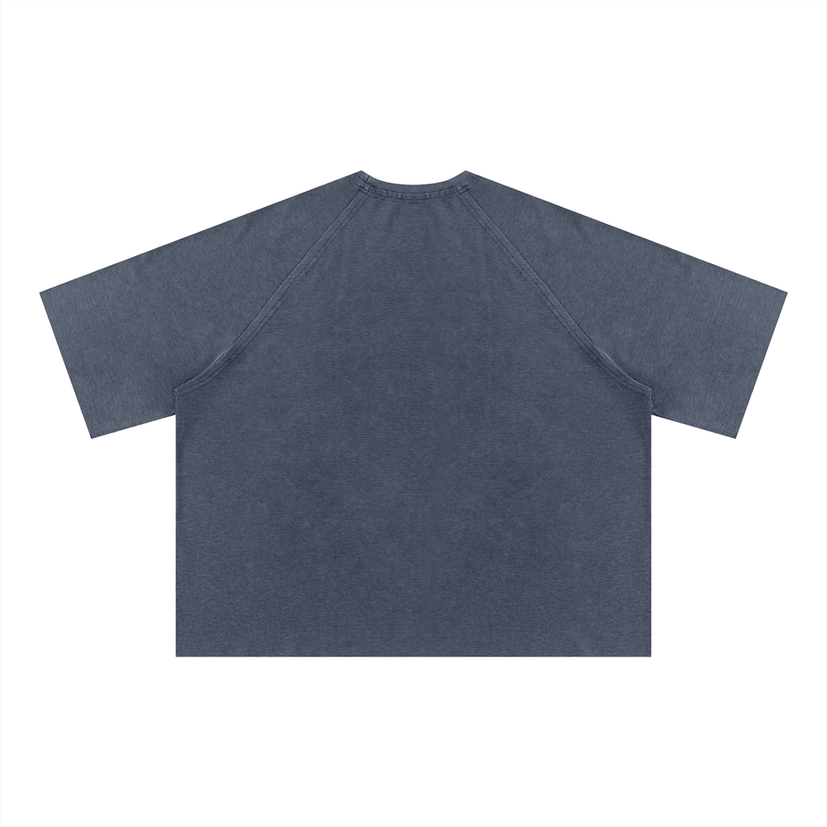 Unisex Mineral Wash Boxy Raglan T-Shirt in gray blue, alternate angle