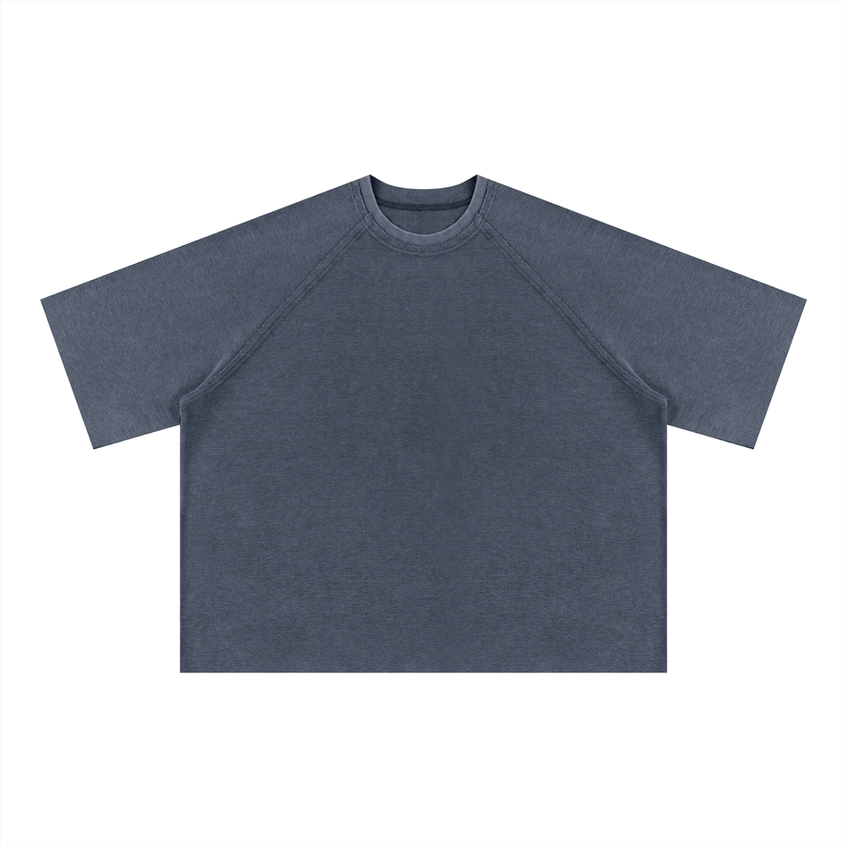 Unisex Mineral Wash Boxy Raglan T-Shirt in gray blue