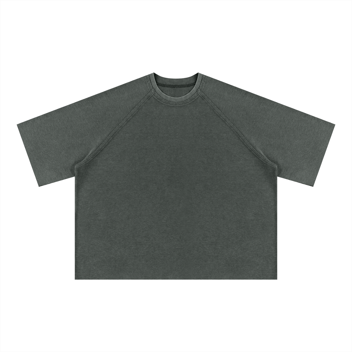 Unisex Mineral Wash Boxy Raglan T-Shirt in gray