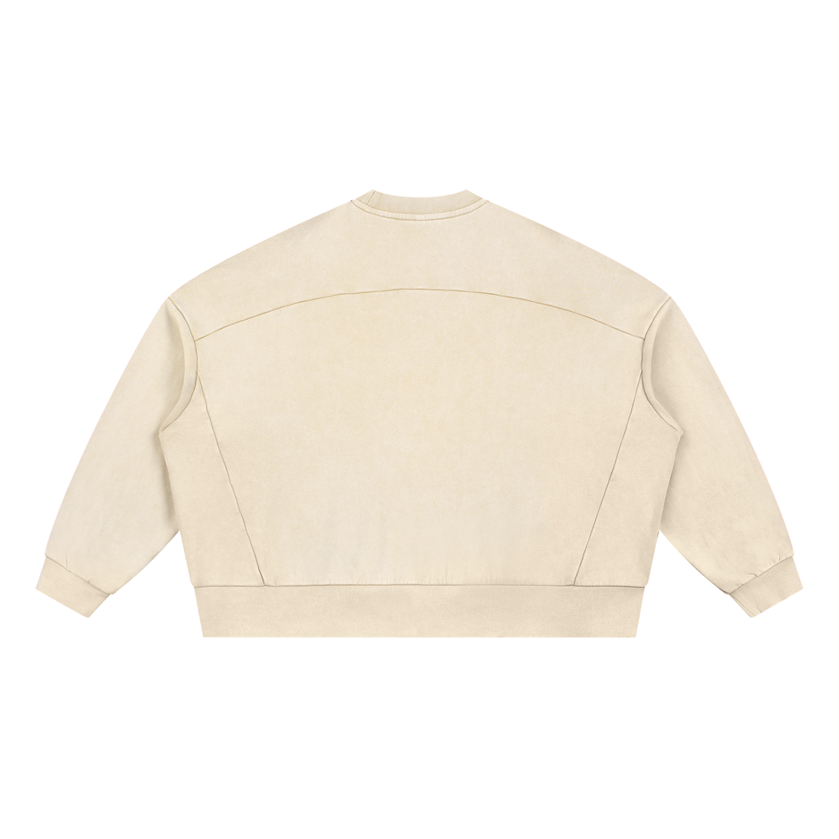 Unisex Mineral Wash Boxy Sweatshirt in apricot, alternate angle