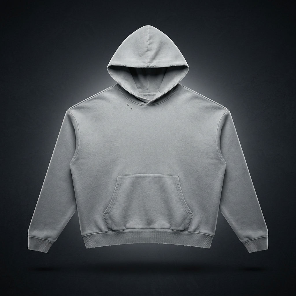 Unisex Mineral Wash Distressed Hoodie