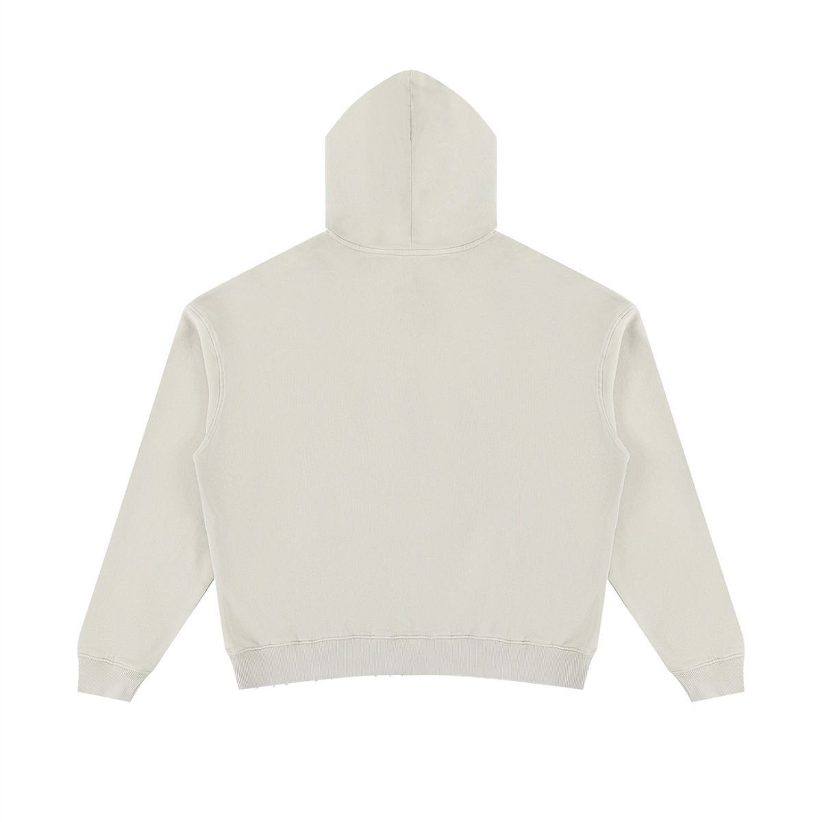Unisex Mineral Wash Distressed Hoodie in khaki green, alternate angle