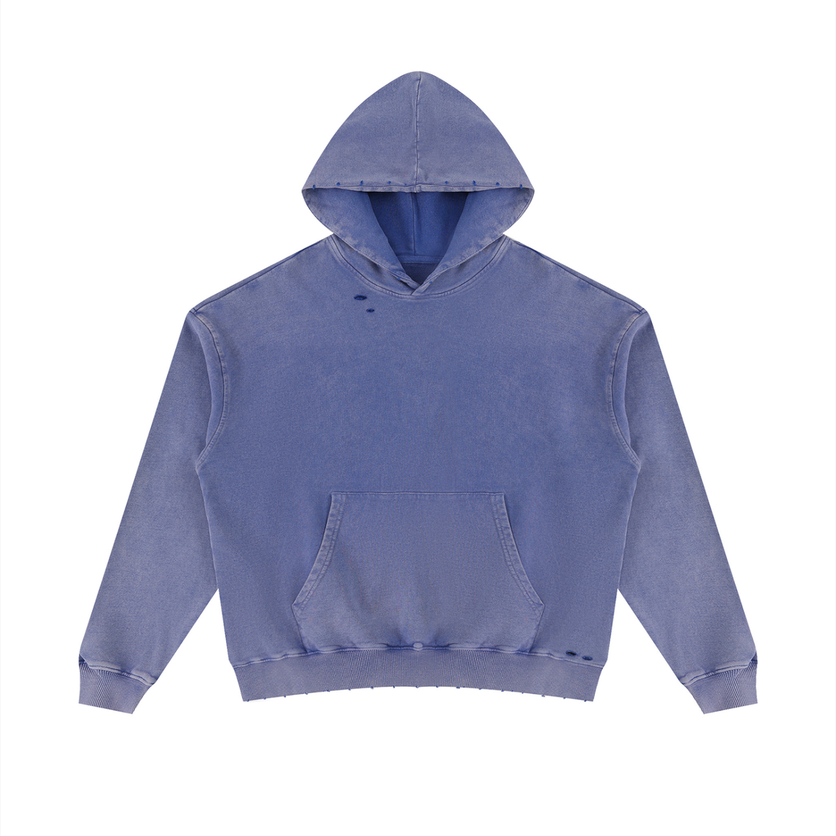 Unisex Mineral Wash Distressed Hoodie in misty purple