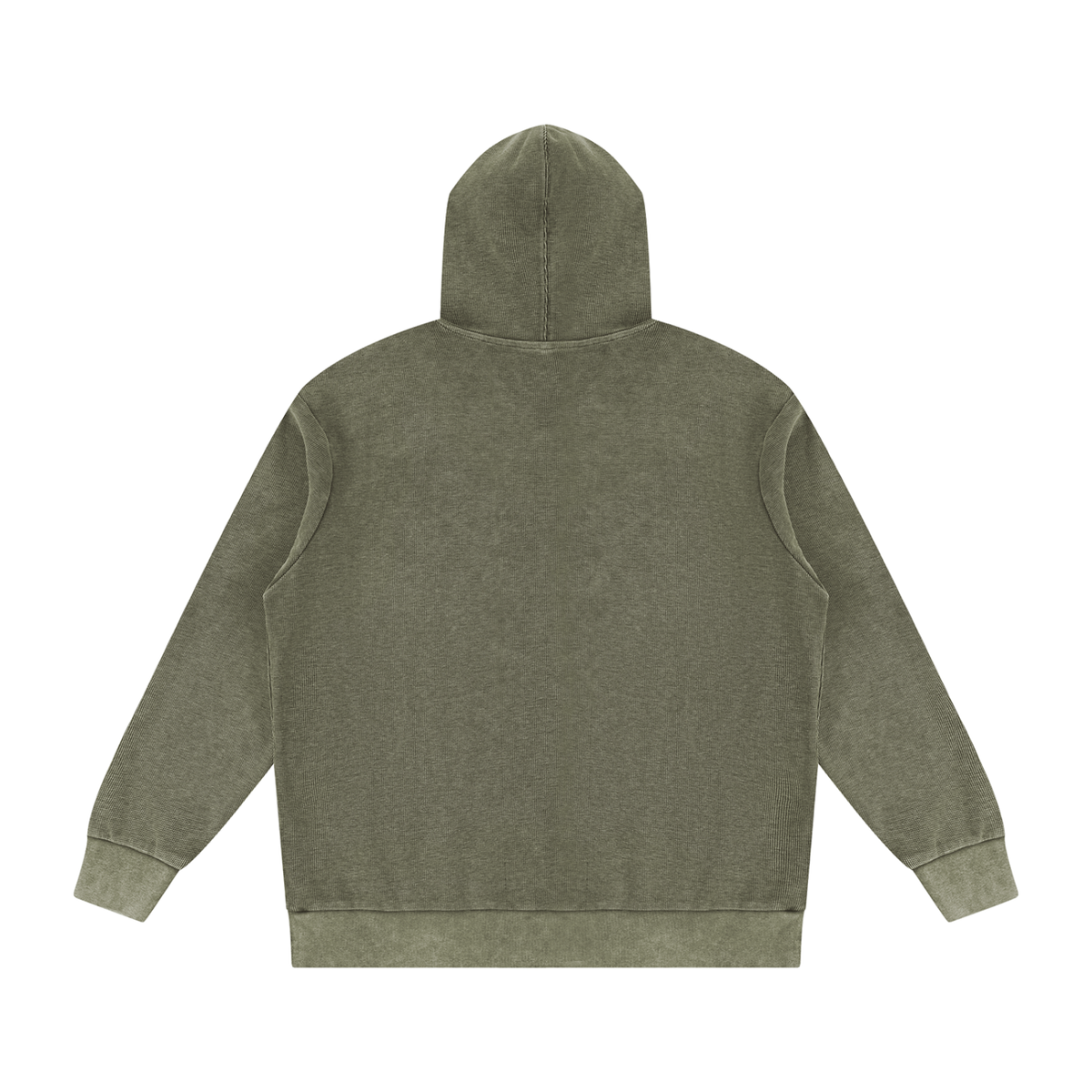 Unisex Mineral Wash Oversized Hoodie in army green, alternate angle