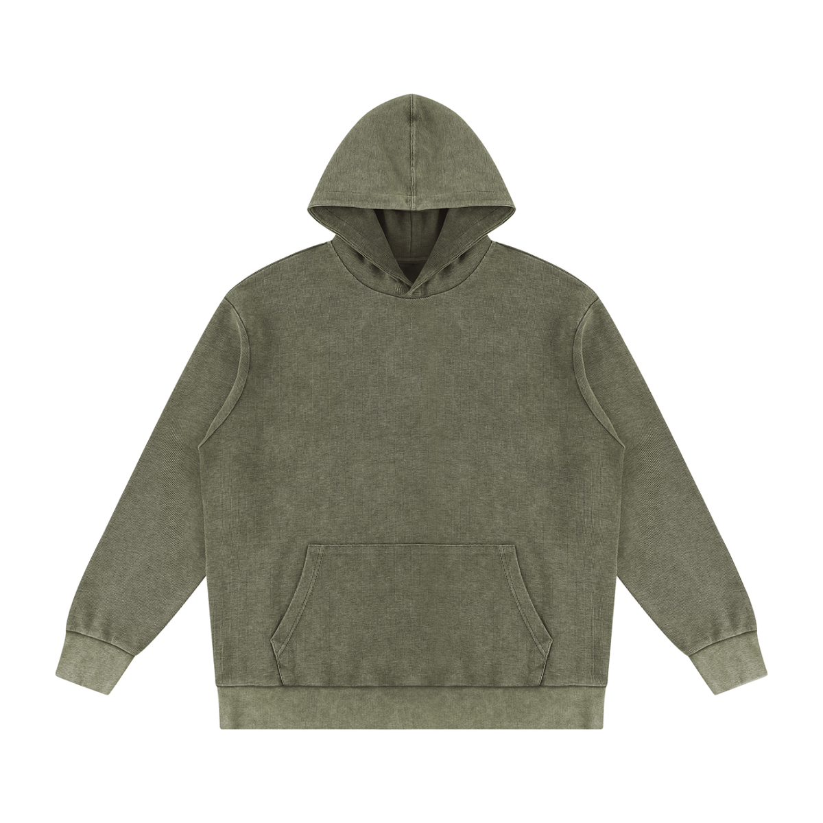 Unisex Mineral Wash Oversized Hoodie in army green