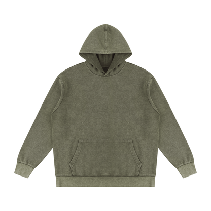 Unisex Mineral Wash Oversized Hoodie in army green